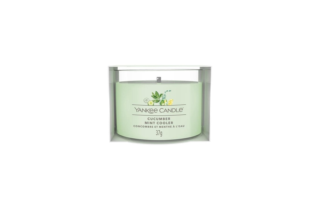 Yankee Candle Signature Bougie parfumée Cucumber Mint Cooler Signature 37 g