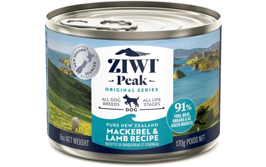 ZIWI Peak Alimentation humide Agneau de Mackerel 170 g
