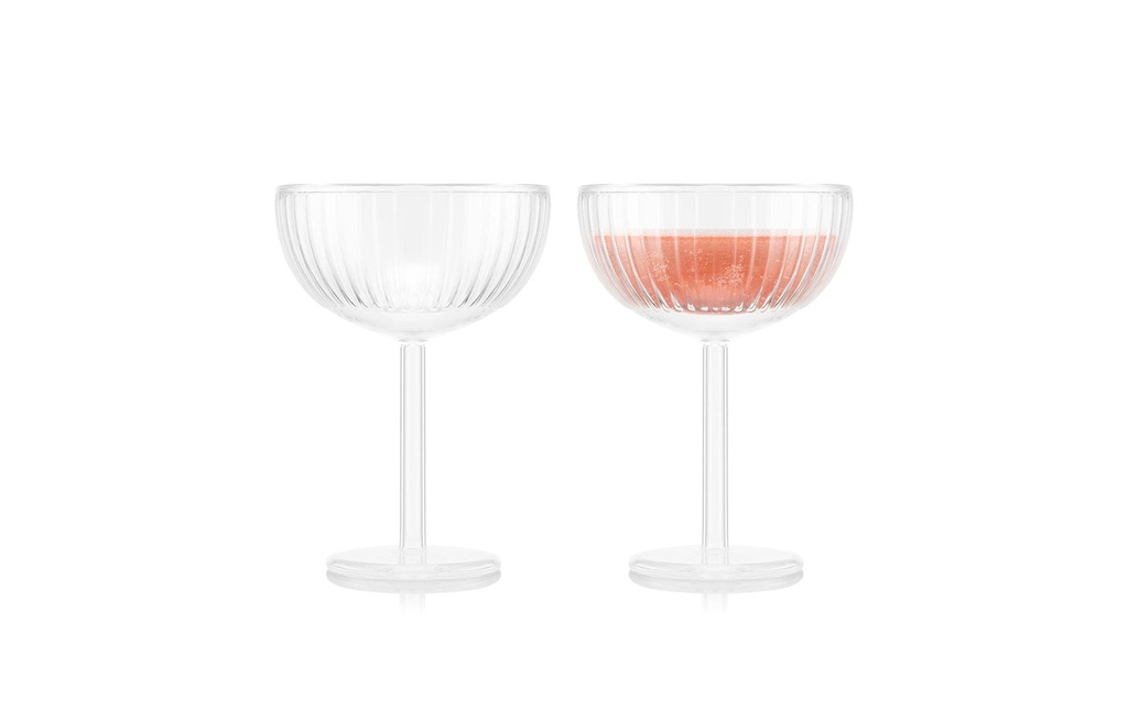 Bodum Coupe de Champagne Douro Set de 2 pièces Transparent, 0.2 l