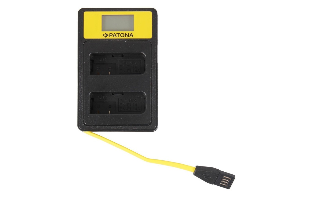 Patona Chargeur Smart Dual LCD USB Pile Nikon EN-EL14