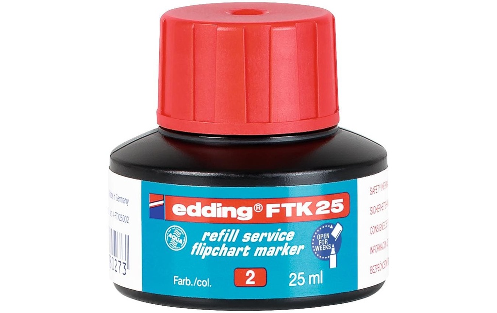 EDDING Encre de recharge FTK-25 rouge (25 pces)
