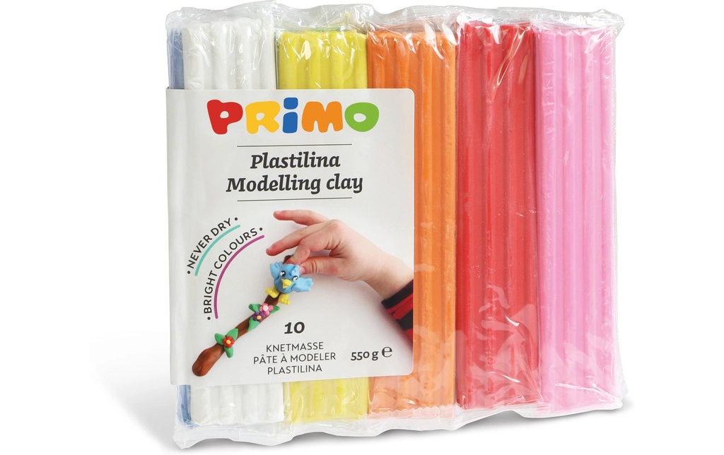 PRIMO Pâte à model.barres 10x55g ass (10 pces)