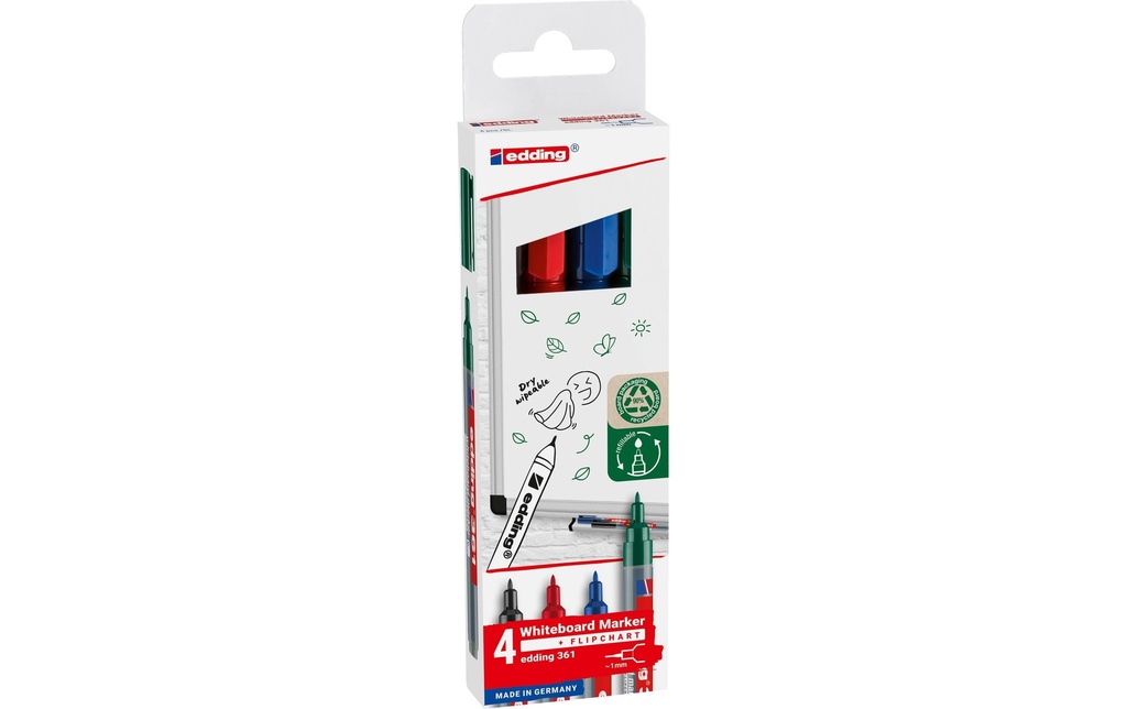 EDDING Boardmarker 361 étui de 4 (4 pces)