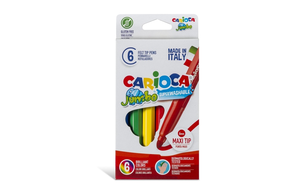 CARIOCA Feutre Jumbo Box étui à 6 (6 pces)