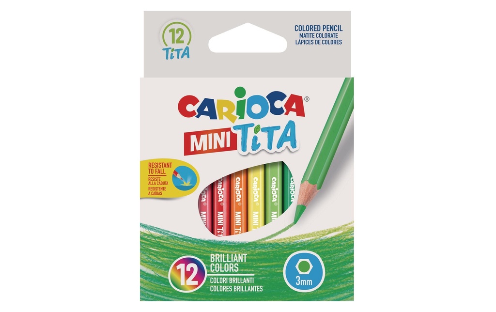 CARIOCA Crayon coul.Mini Tita Etui à12 (12 pces)