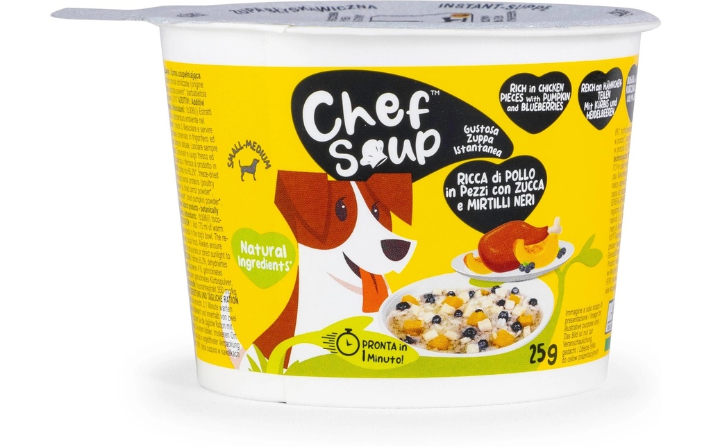 Chef Soup Poulet, potiron, myrtille 25 g