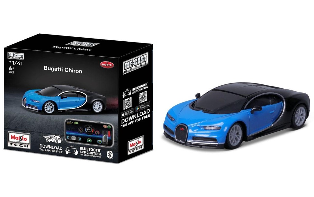 Maisto Voiture RC Power Racer Bugatti Chiron Bluetooth