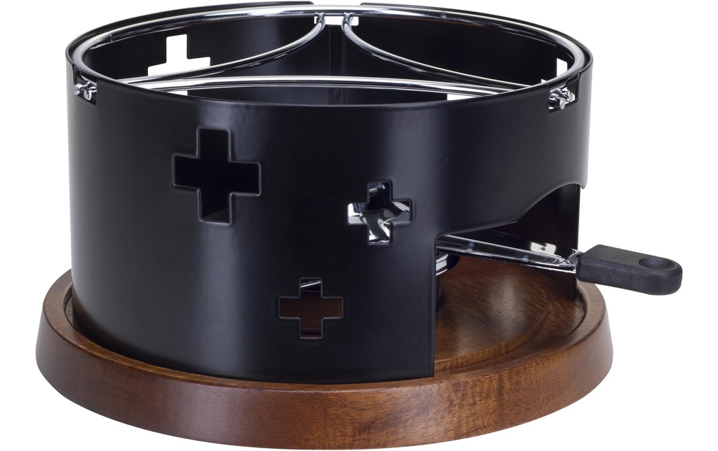 Nouvel Réchaud à fondue Croix CH Noir