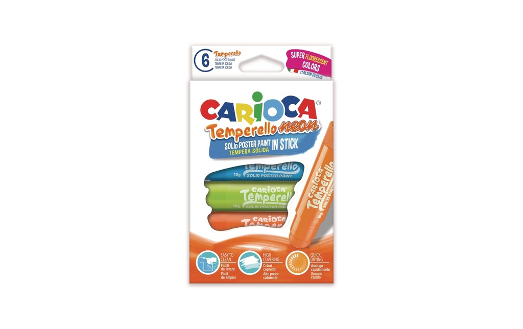 CARIOCA Craie huile poster Temp.Neon 6 (6 pces)