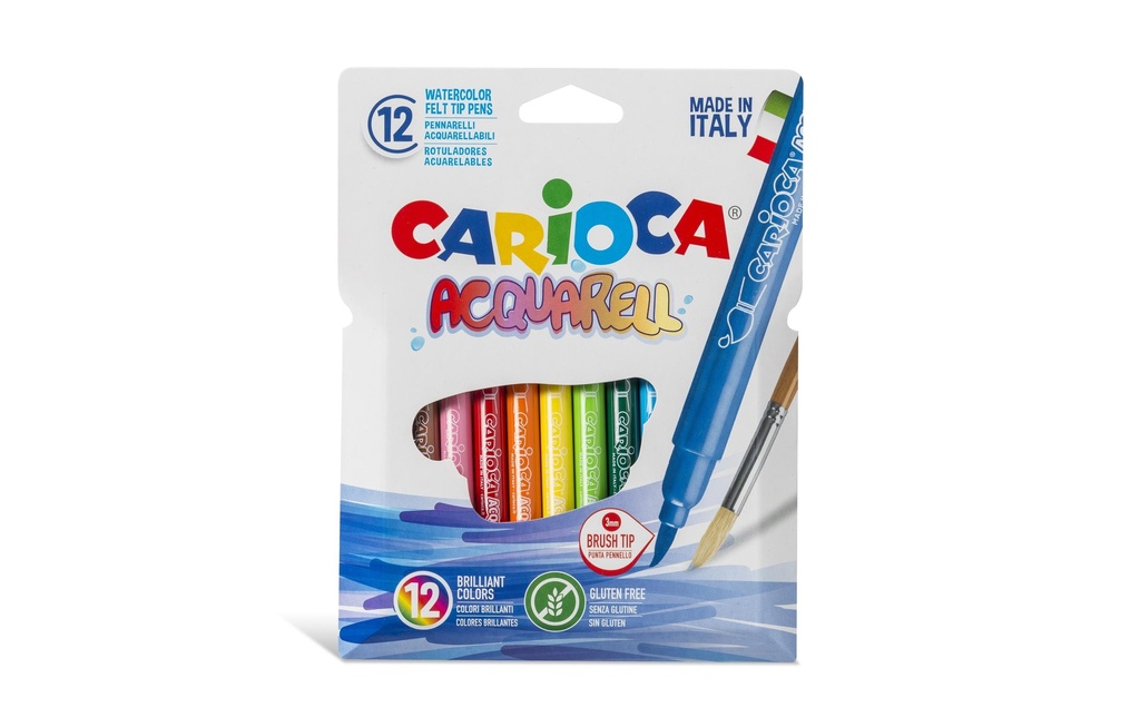CARIOCA Feutre Aquarell étui à 12 (12 pces)