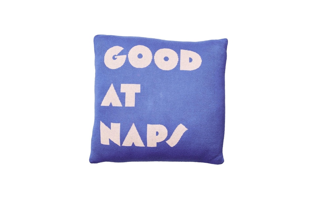Chic Mic Coussin en coton tricoté Good At Naps Violet/Rose