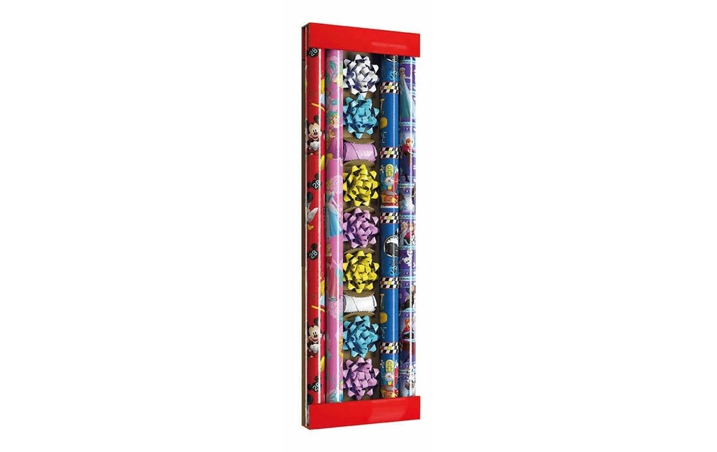Braun + Company Papier cadeau Set Disney Bleu/Rouge
