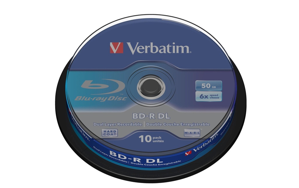 Verbatim BD-R 50 GB, tour (10 Pièce/s)