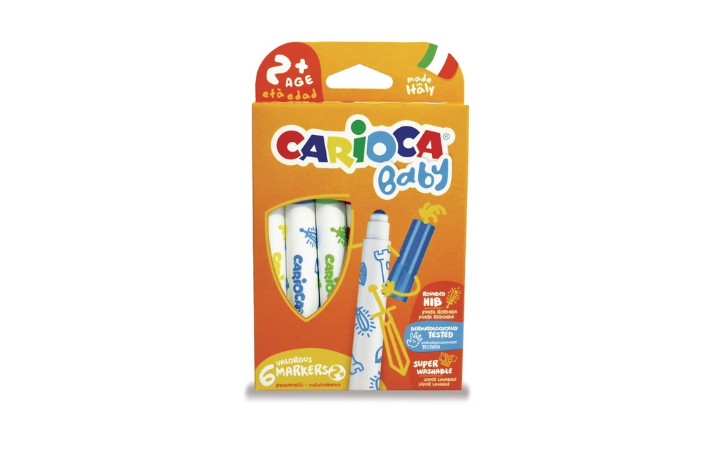 CARIOCA Feutre Baby 2+E- Etui de 6 (6 pces)