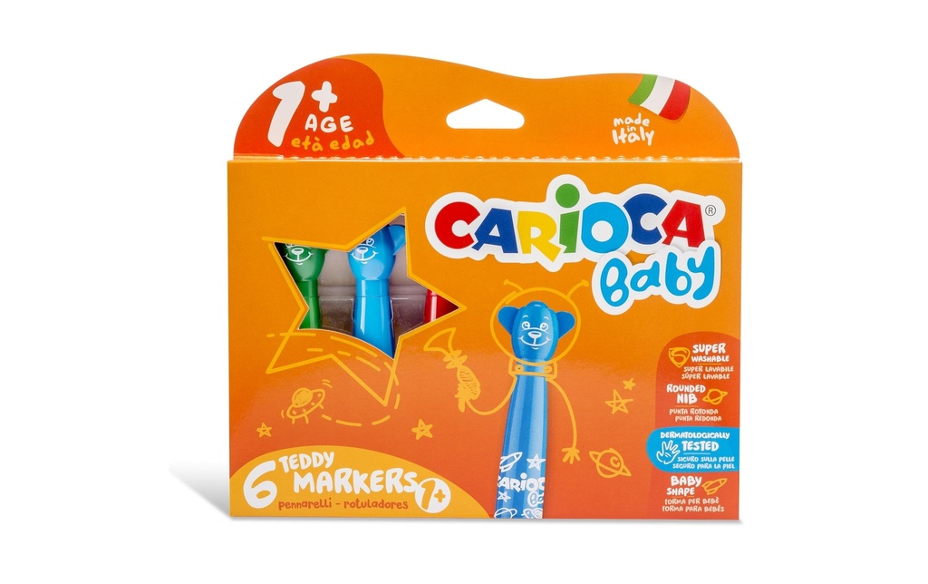 CARIOCA Feutres Baby Teddy 1+E-6pces (6 pces)