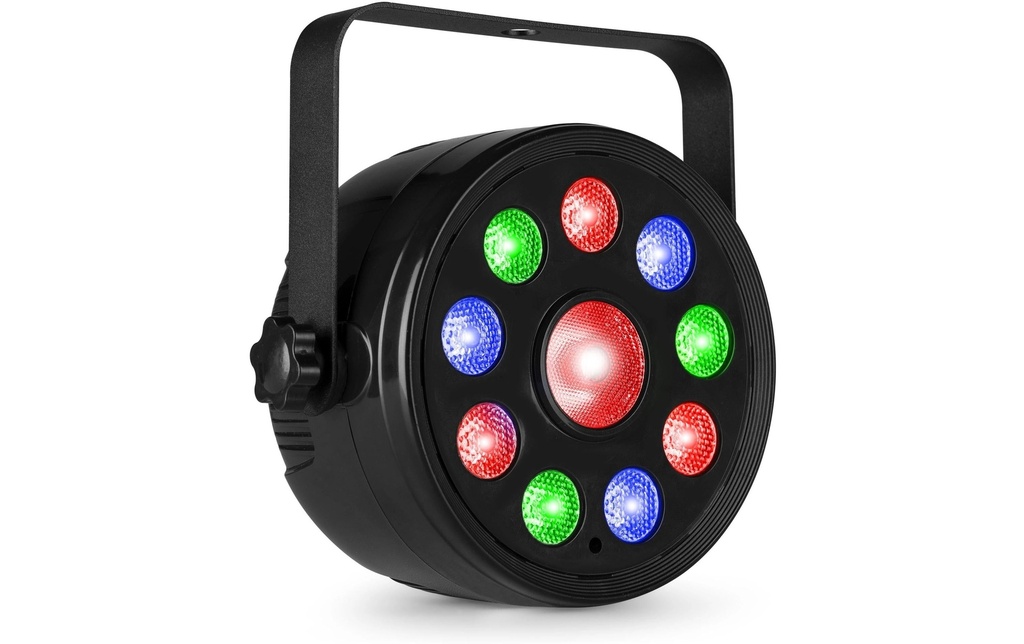 Fuzzix Phares PLF15 Party LED Par 9x 2W RGB 1x 6W RGB DMX