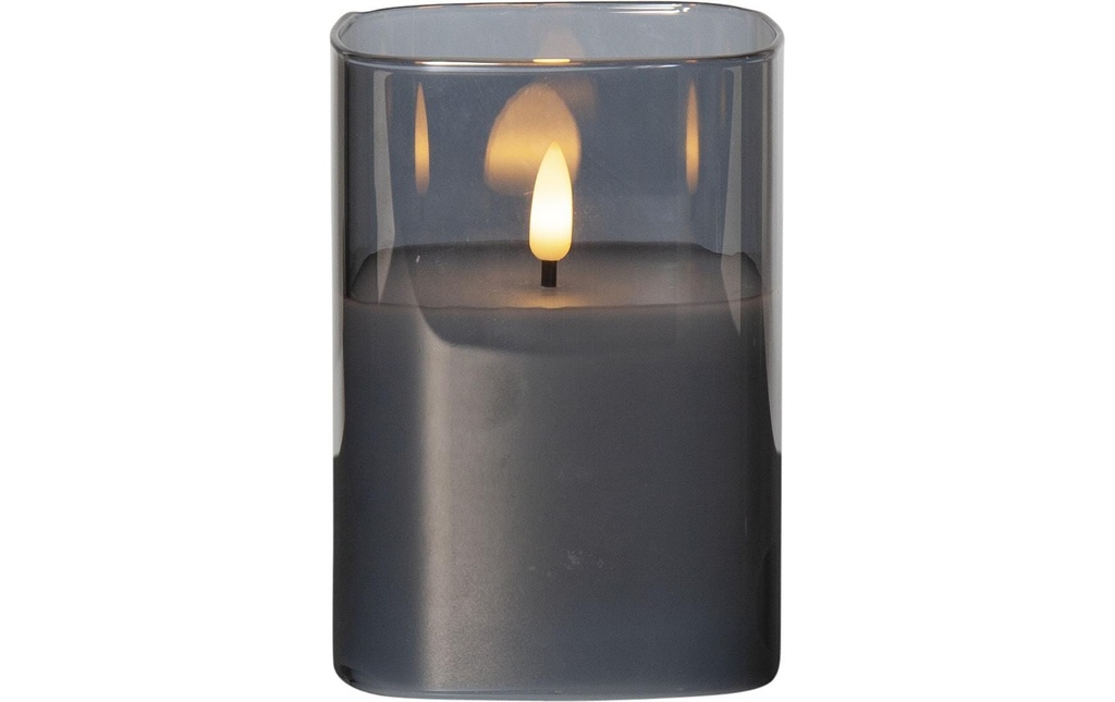Star Trading Bougie LED Flamme pilier Ø 9 x 12.5 cm, Noir