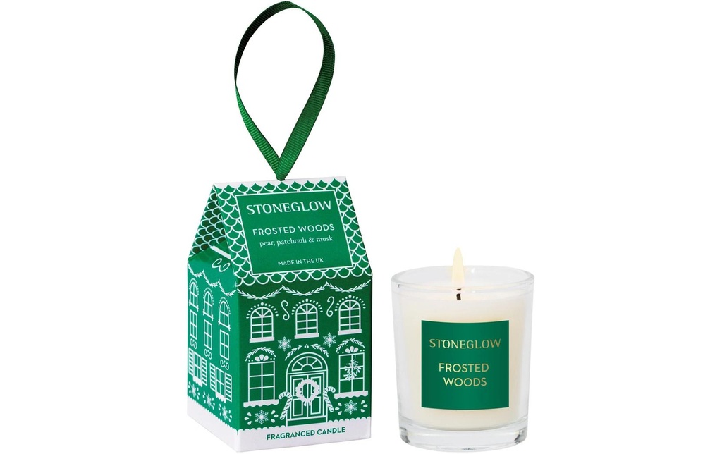 Stoneglow Bougie de Noël  Frosted Woods Vert/Blanc