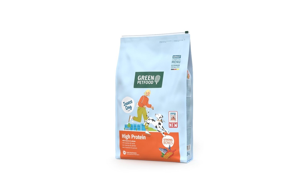 Green Petfood Alimentation sèche High Protein with Insects et Salmon 7.5 kg