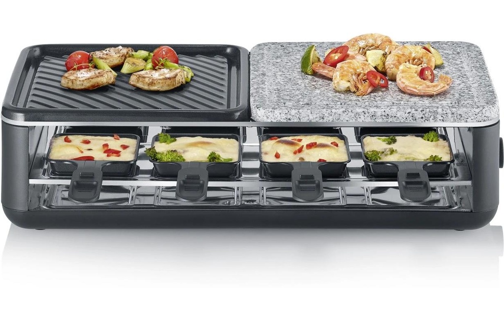 Severin Grill à raclette Black Line Lite RG 2366 8 personnes