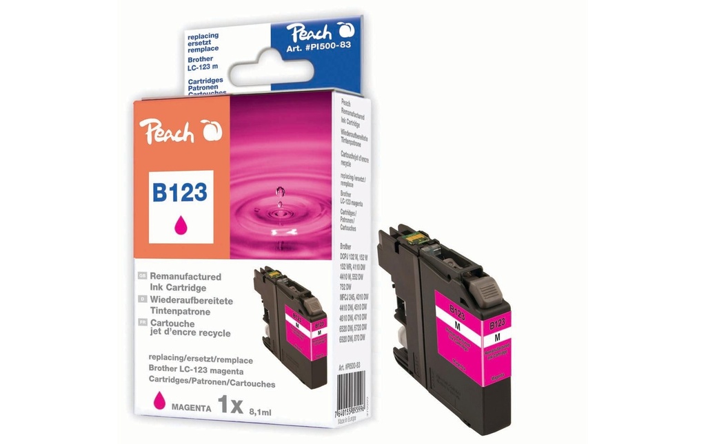 Peach Encre Brother LC-123 Magenta