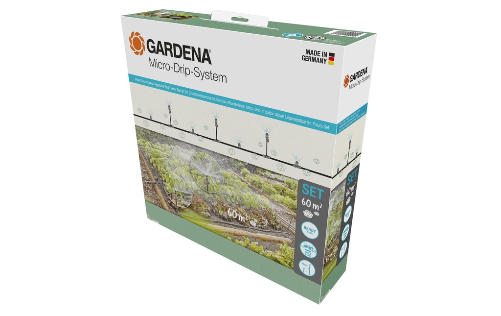 GARDENA Kits de démarrage Système d'arrosage goutte à goutte pour légumes Micro-Drip