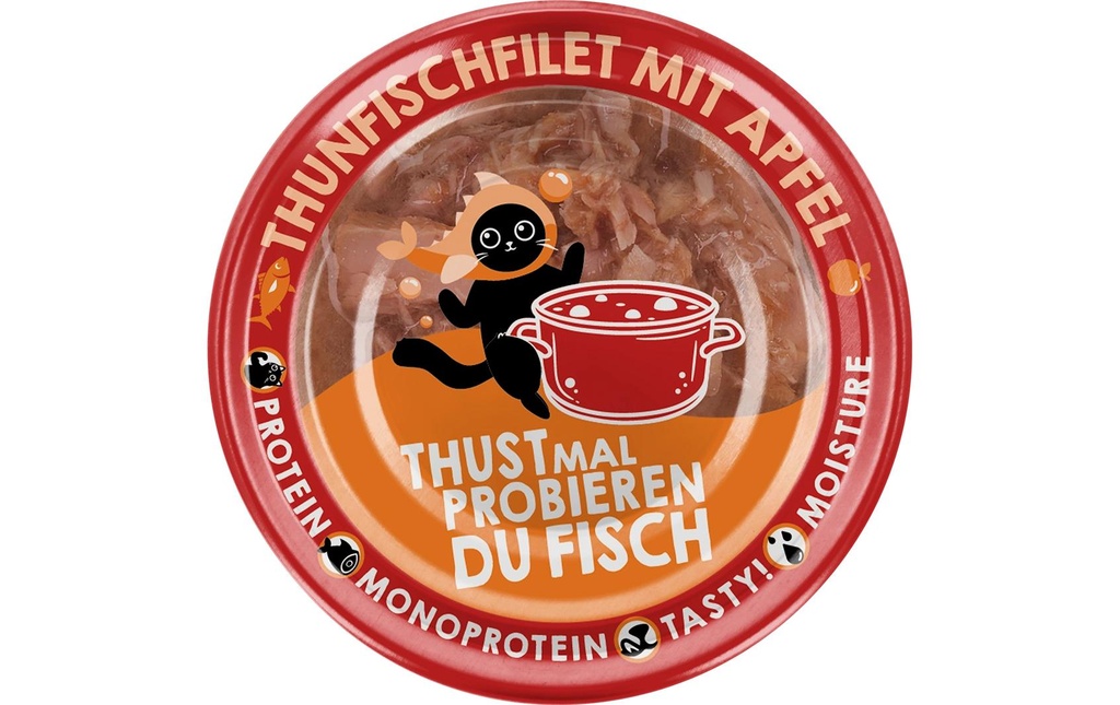 Lucky Lou Extra Food Thon à la pomme en bouillon, 70 g