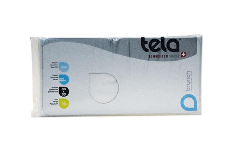 TELA Serviettes Brunch 33x33cm blan (300 pces)