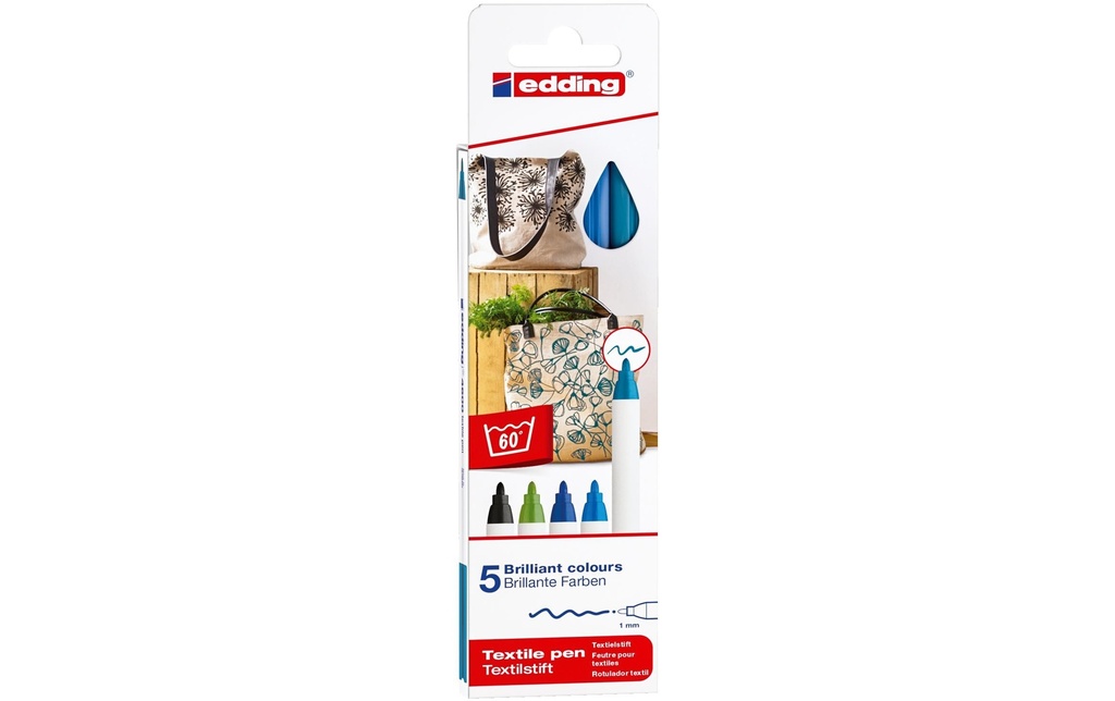EDDING Marqueur textile set cou froid (5 pces)