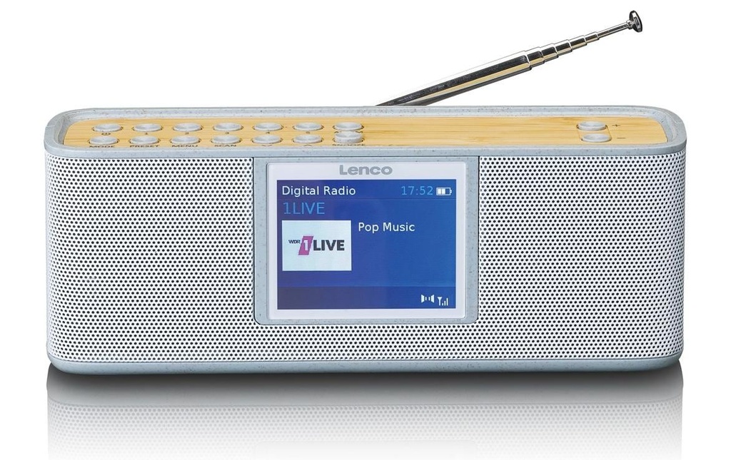 Lenco Radio DAB+ PDR-046 Bambou/Blanc