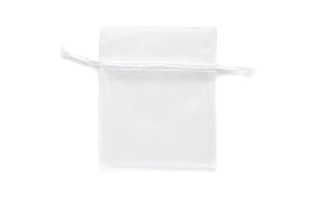 Glorex Sac en organza Organza 6 pièces, blanc, 8 x 10 cm