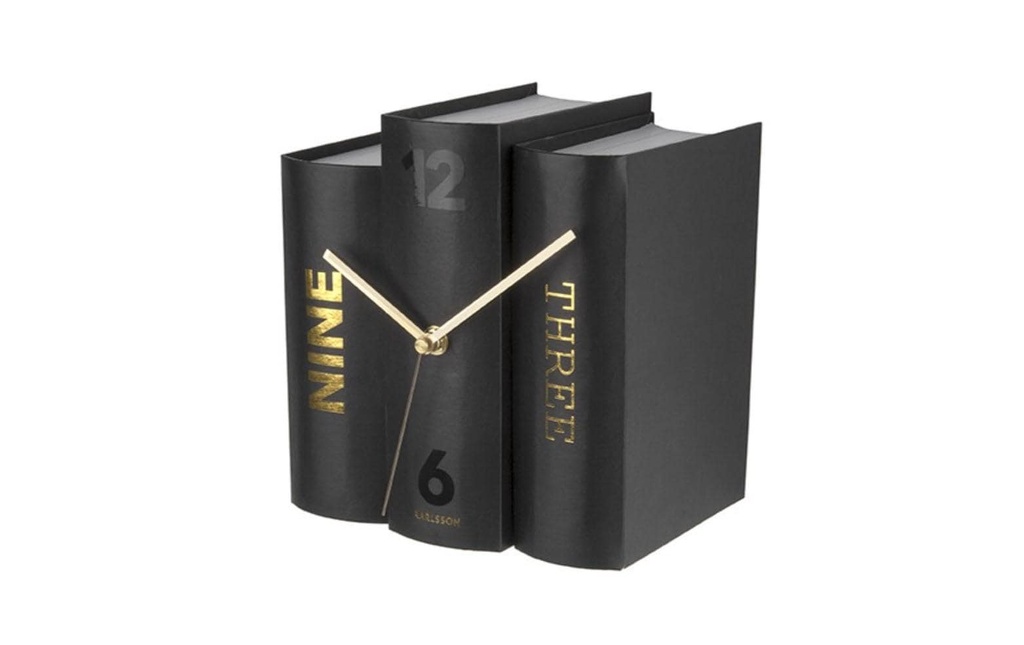 KARLSSON Horloge de bureau Book Noir