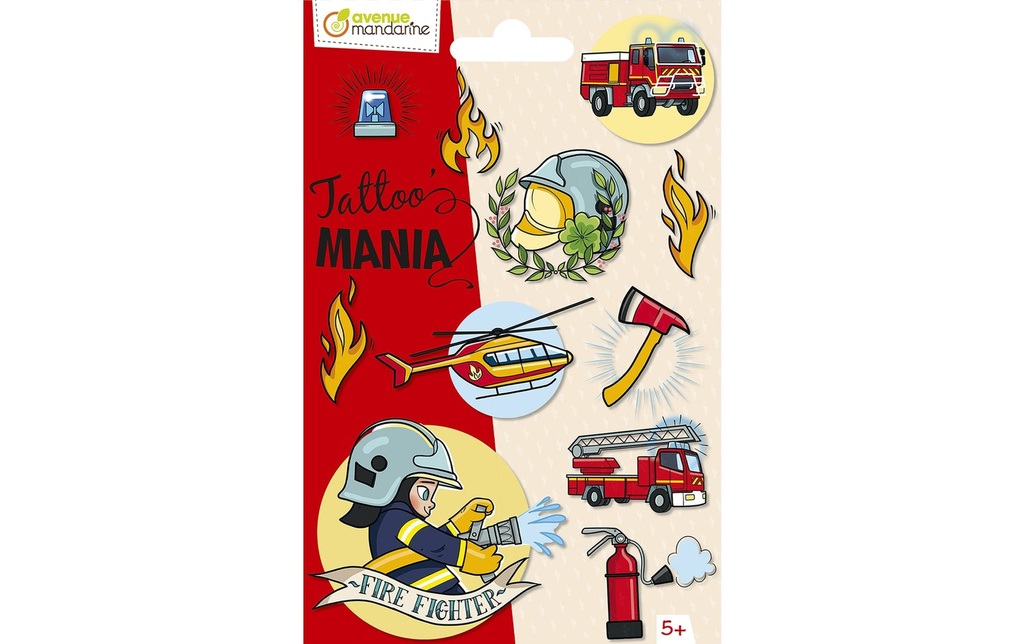 Avenue Mandarine Kits de tatouage Tatouage Mania Pompiers