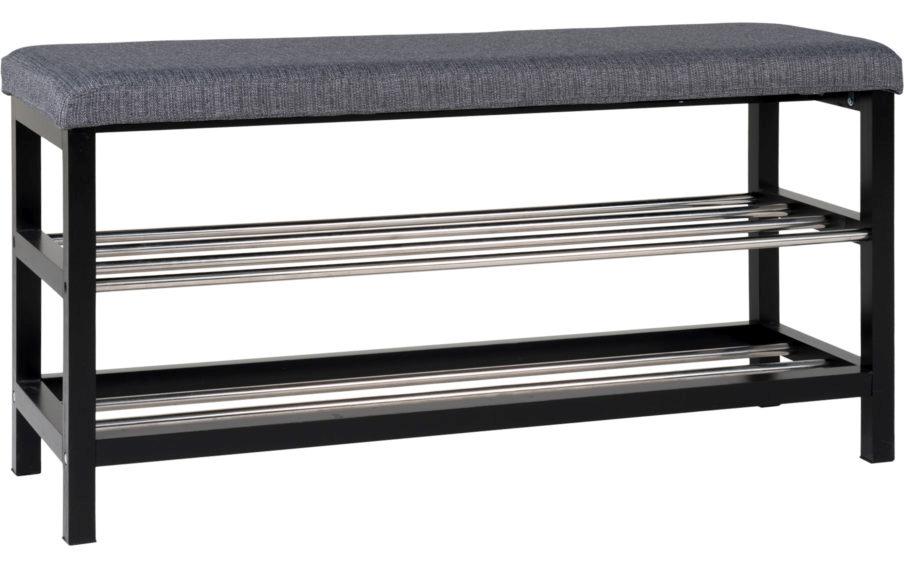 House Nordic Banc Padova 100 x 50 cm, Noir/Gris
