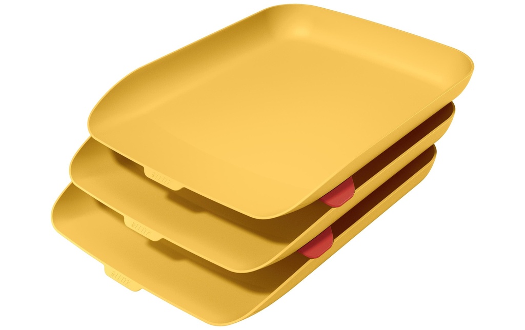 Leitz Panier Cosy, ensemble de 3 Jaune