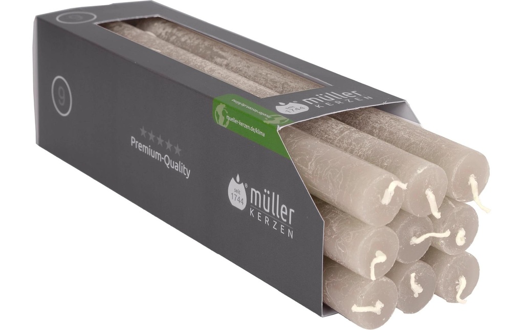 müller Kerzen Bougie droite Polar 25 cm x 2.2 cm, Sabler, 9 Pièce/s, Sabler