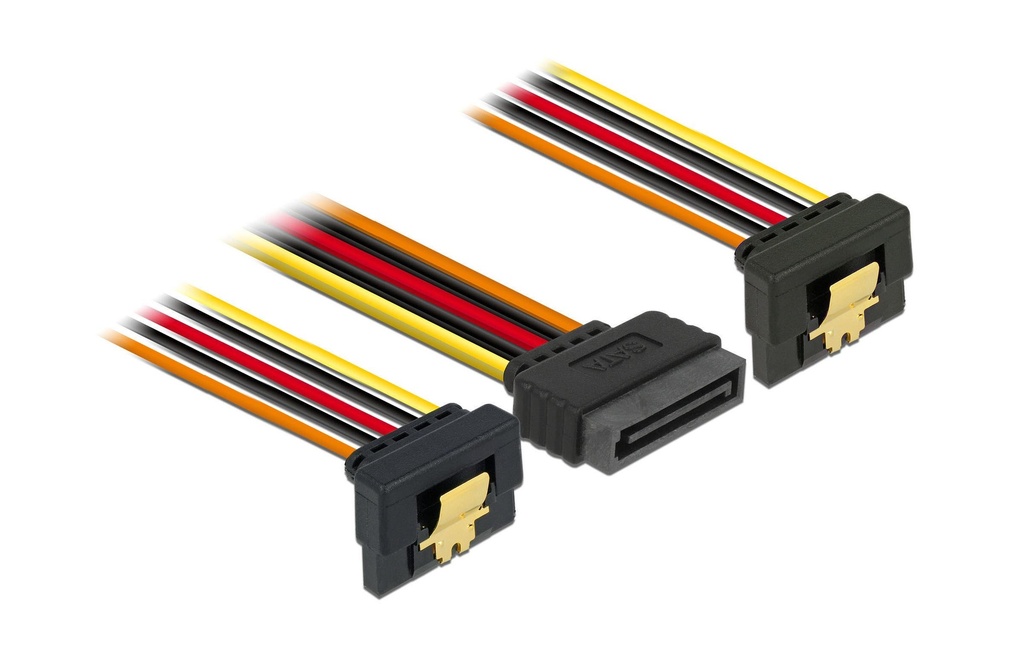 Delock Câble électrique en Y SATA - 2x SATA 15 cm