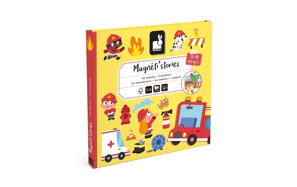 Janod Jouets d’occupation Magnetistories Pompiers