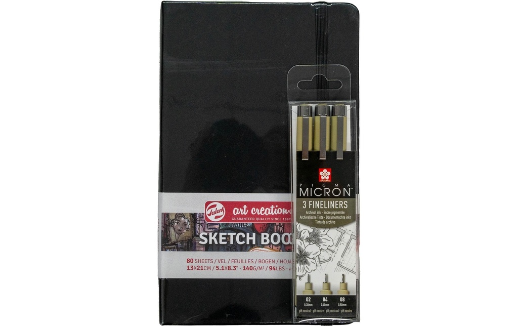 Talens Carnet de dessin Set Best Basics 13 x 21 cm