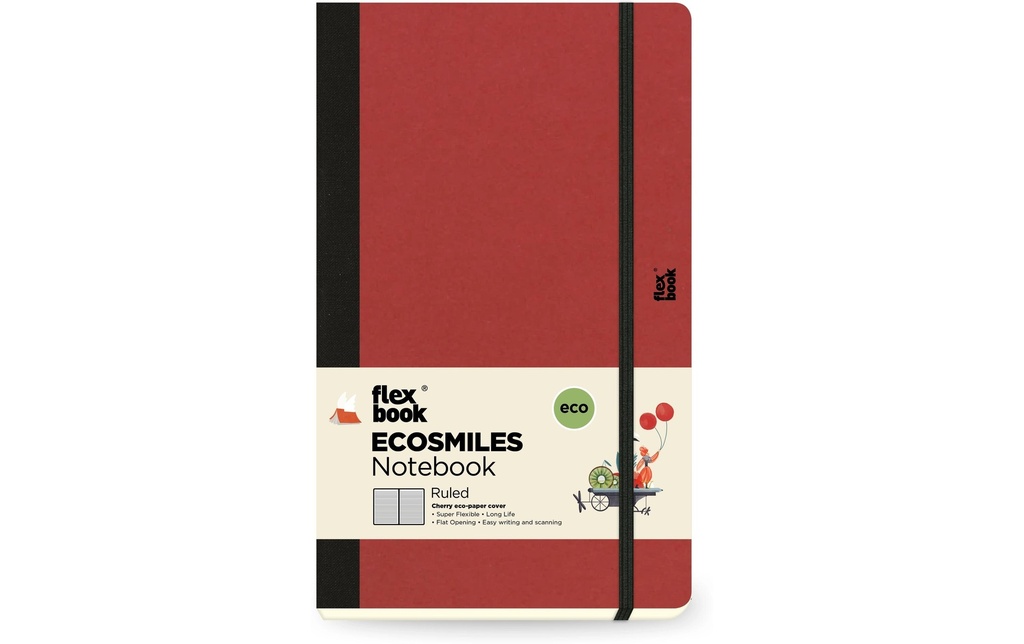 FLEXBOOK Livre note lign.13x21cm cherry