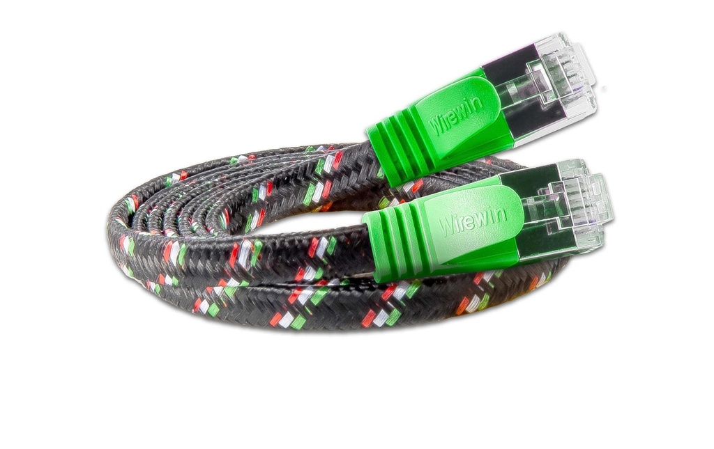 SLIM Câble patch slim RJ-45 - RJ-45, Cat 6, STP, 2 m, Vert