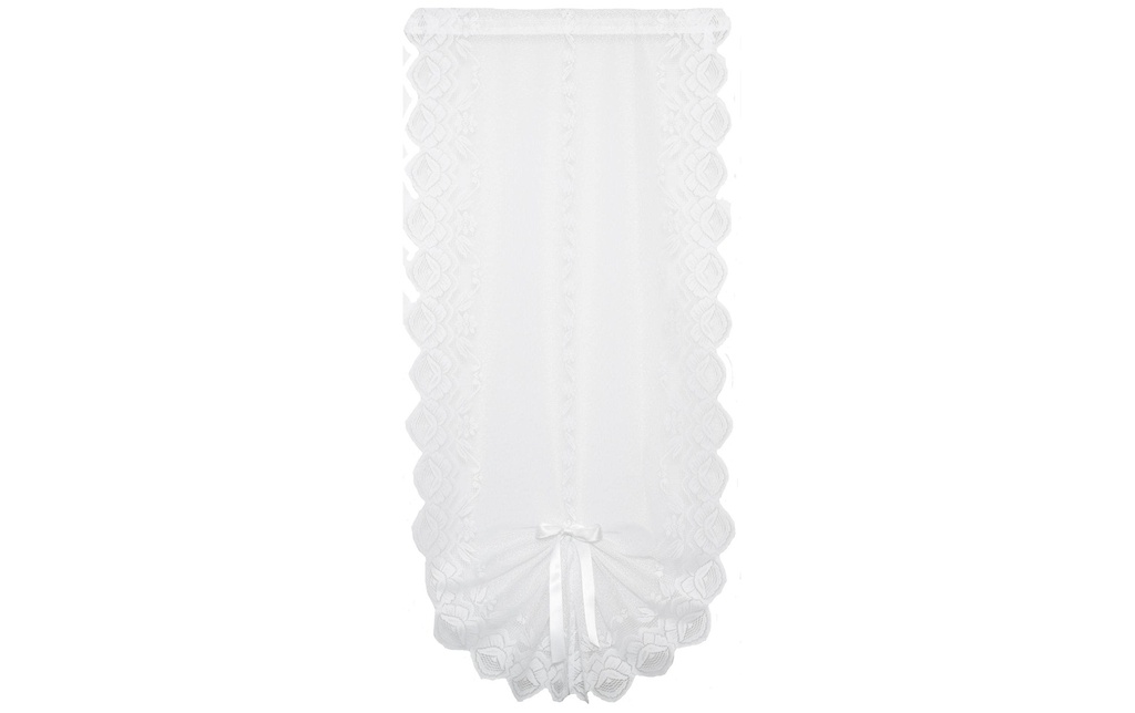 Hubatka Rideau de jour Queue d'aronde 45 cm x 120 cm, blanc