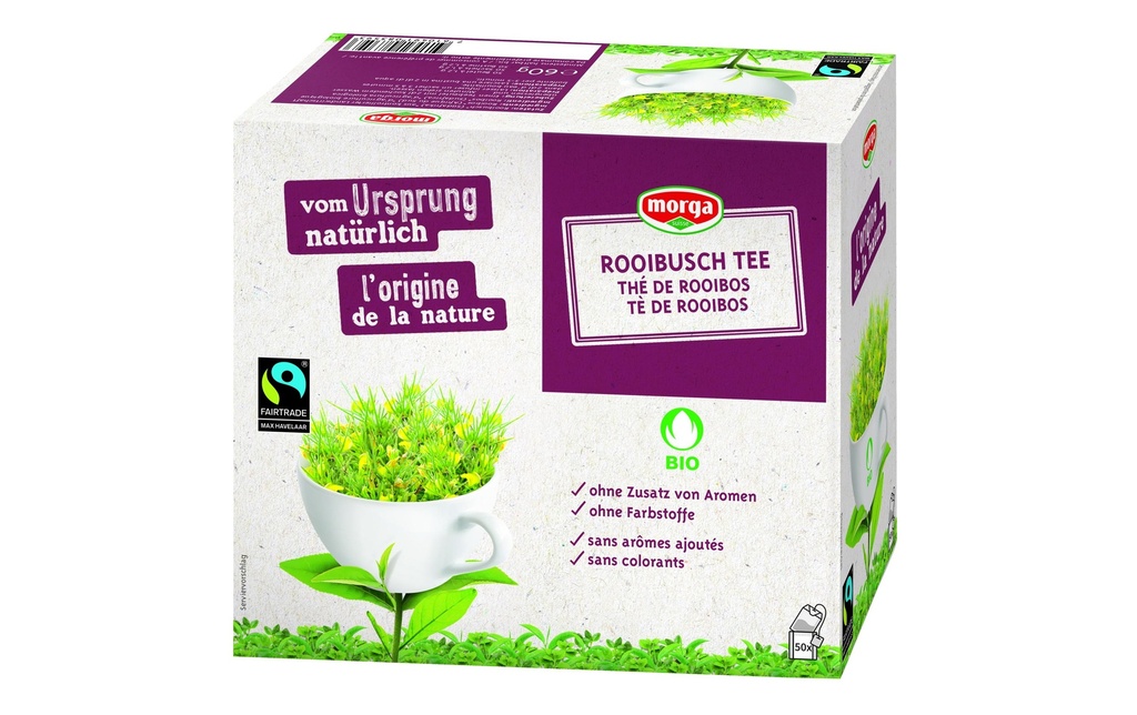 Morga Sachet de thé Bio Fairtrade Rooibos 50 Pièce/s