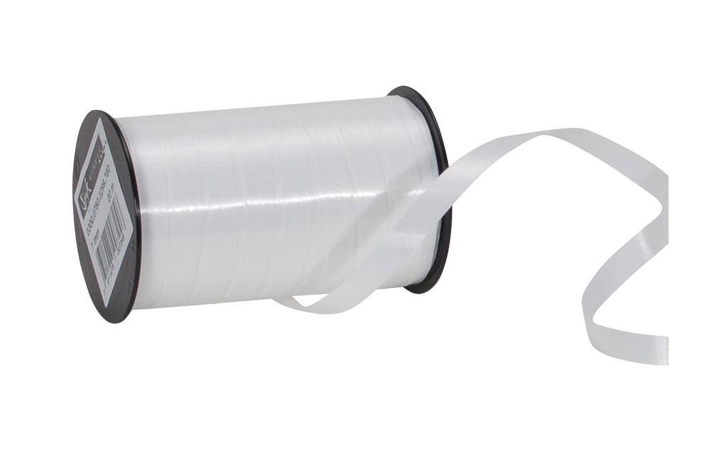 Spyk Ruban cadeau Poly Lisse 7 mm x 20 m, Blanc