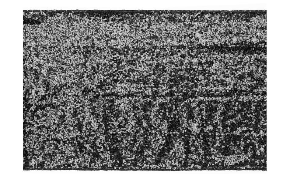 Partydeco Chemin de table Paillettes 30 x 500 cm, noir, 1 pièce
