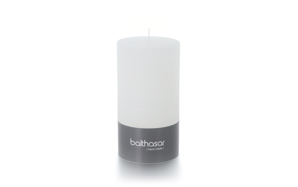 balthasar Bougie cylindrique Rustico 13 cm x 7 cm, Blanc