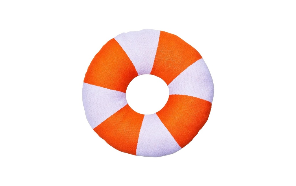 Chic Mic Coussin en coton tricoté Donut Orange