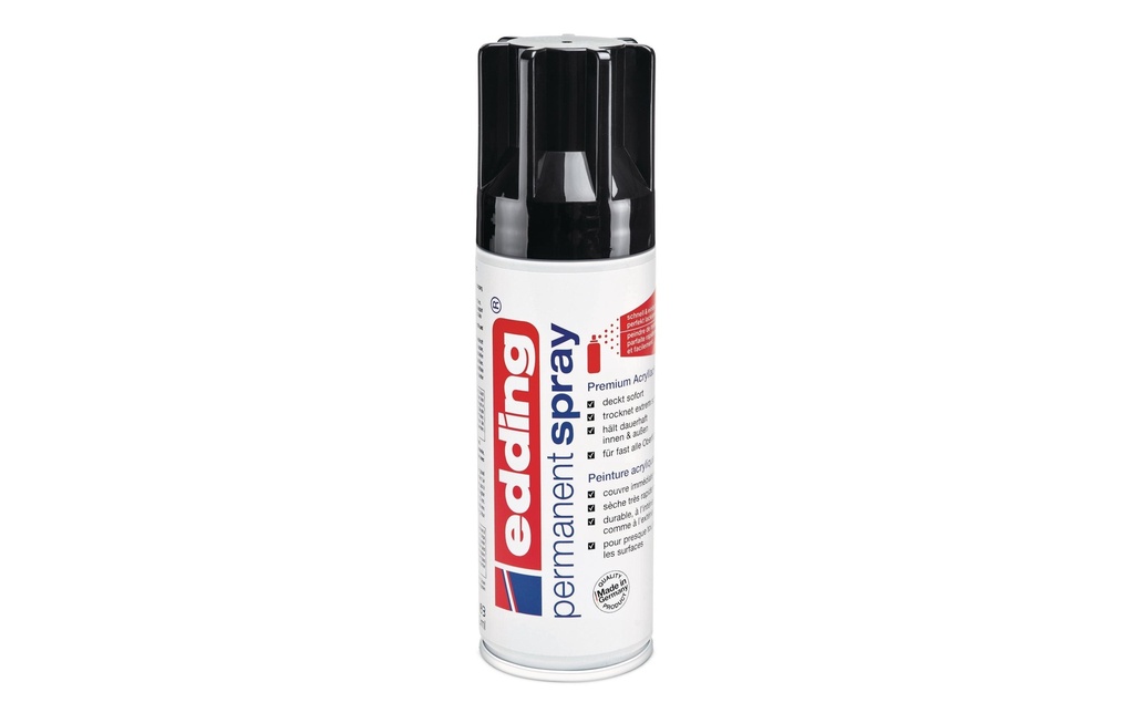 EDDING Acrylla.Spray brillant noir (200 pces)