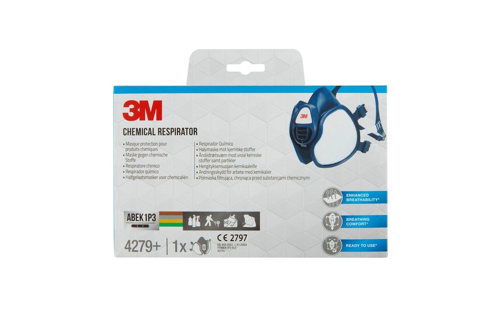 3M Masque de pulvérisation de peinture 4279 ABEK, FFP3