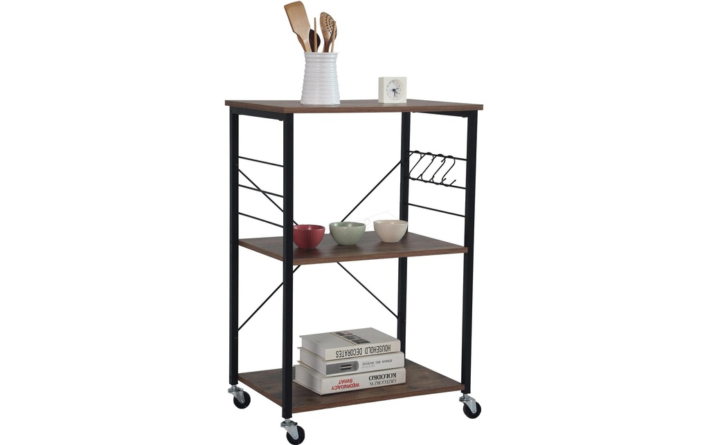 relaxdays Chariot de cuisine 89 x 60 x 40 cm Noir